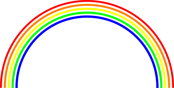 Clipart Info - Rainbow Clipart Long (600x304)