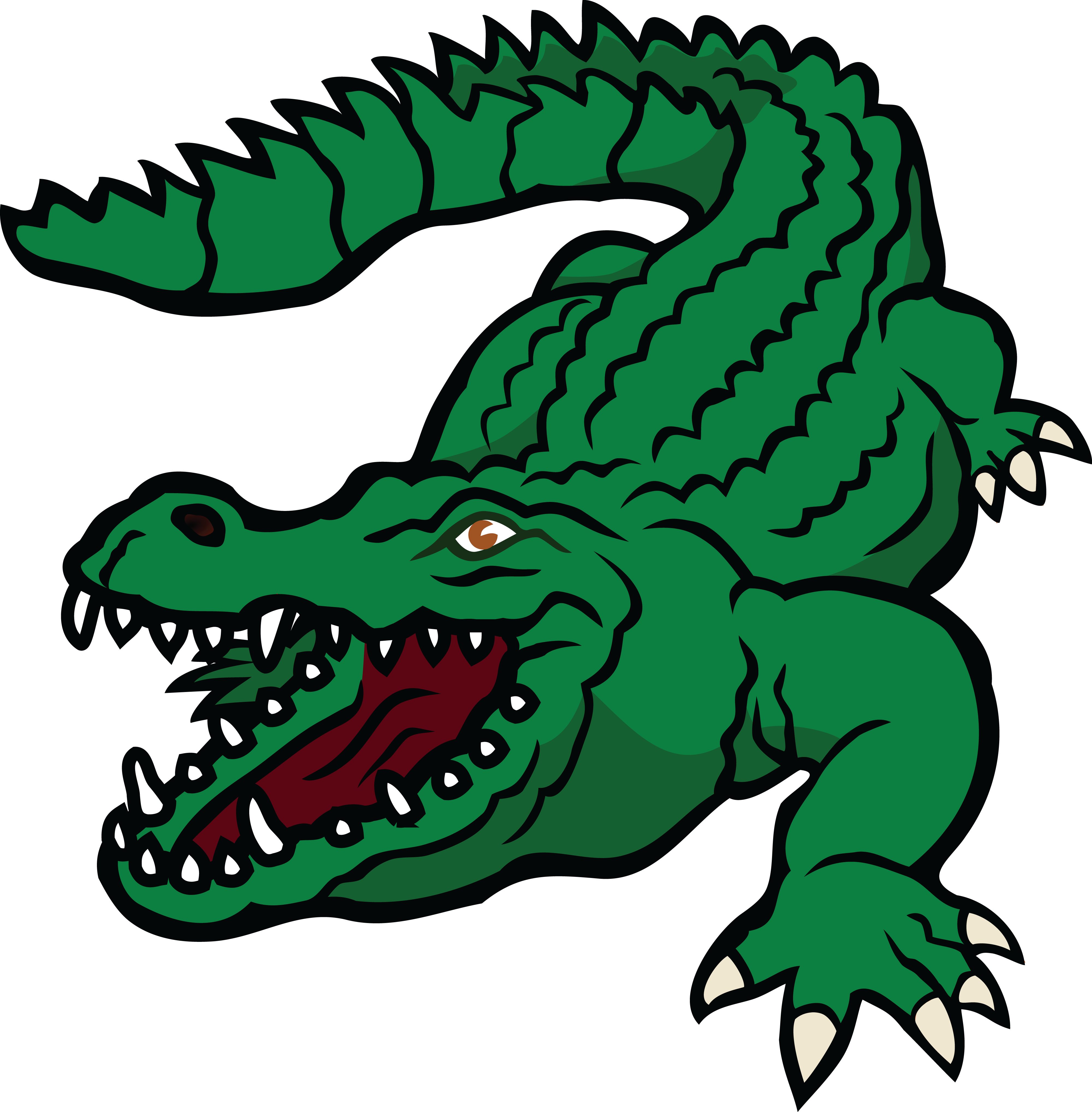 Free Clipart Of A Crocodile - Crocodile Clipart (4000x4072)