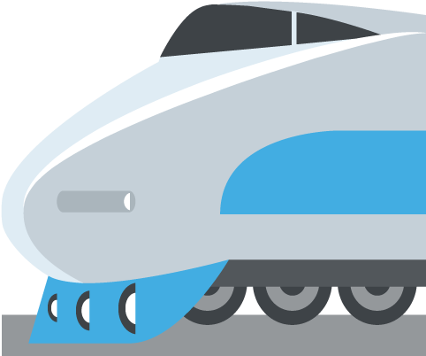 High Speed Train With Bullet Nose Emoji Vector Icon - Trem Emoji Png (512x512)