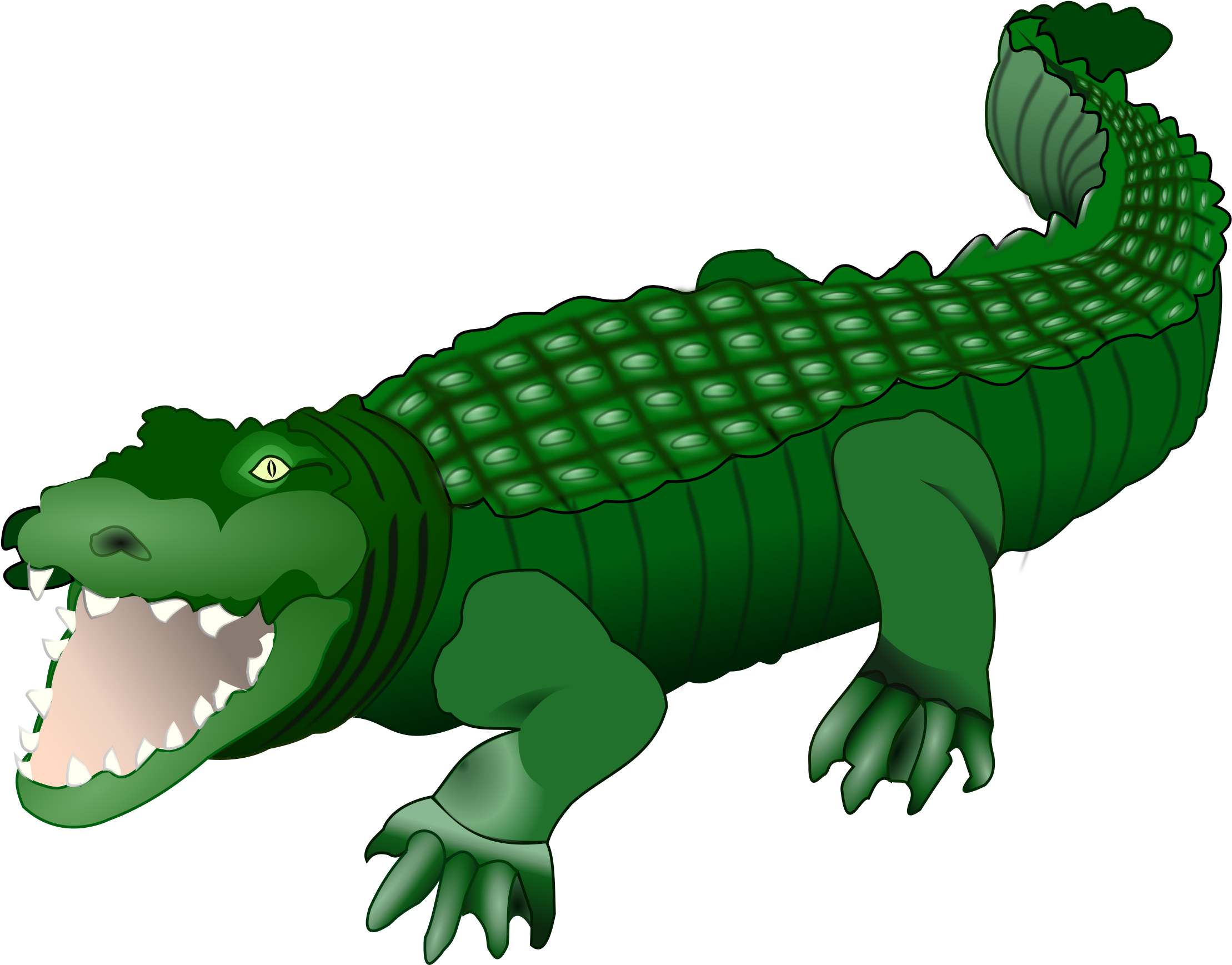Free Crocodile Clip Art Of Crocodile Alligator Clip - Crocodile Clipart (2400x1800)