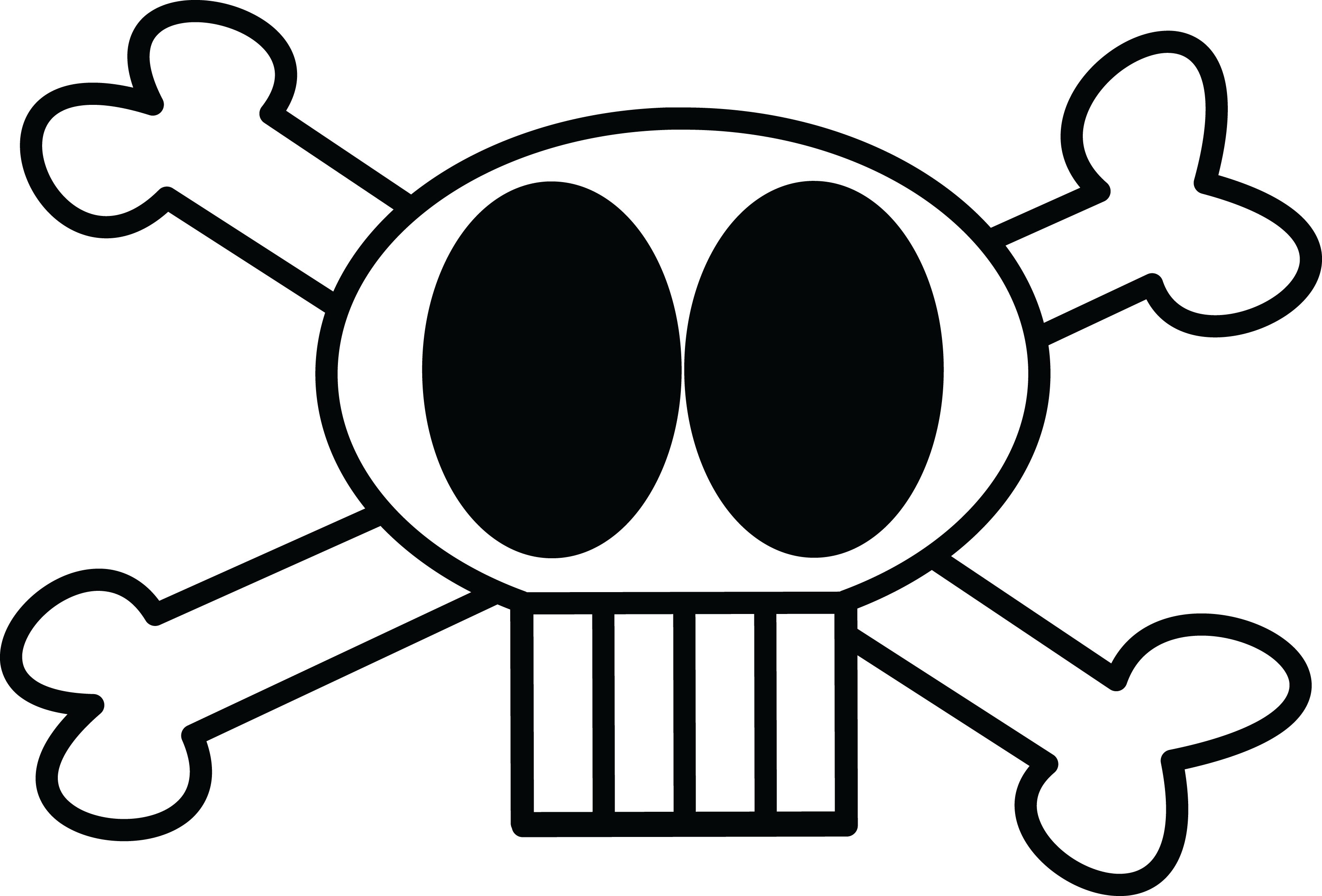 Skull Clipart Skull And Crossbones - Skull And Crossbones (3200x2170)