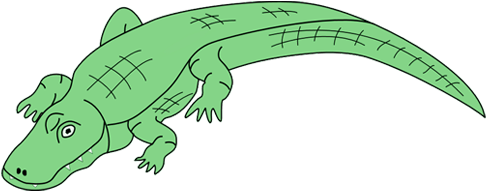 Crocodile Clipart Black And White Free 2 Image - Transparent Background Alligator Clip Art (500x500)