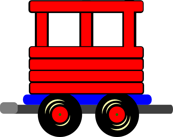Train Clipart Train Car - Train Caboose Clipart (600x473)