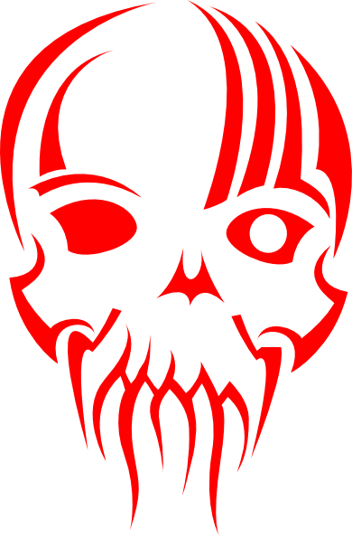 Red Skull Logo Png (390x594)