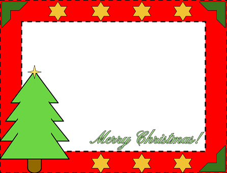 Christmas Border, Christmas, Pine Tree - Christmas Boarder (446x340)