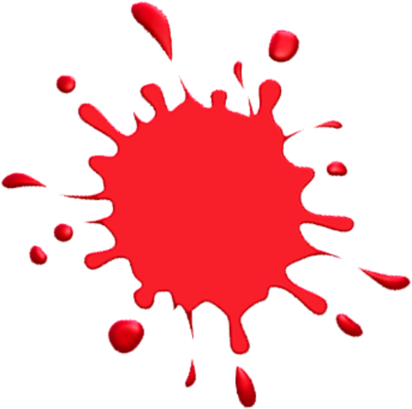 Paint Splatter Clip Art Pink - Red Paint Splat Clip Art (600x600)