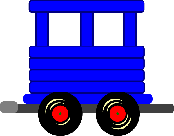 Caboose Loco Train Carriage Clip Art At Vector Clip - Clip Art (600x472)