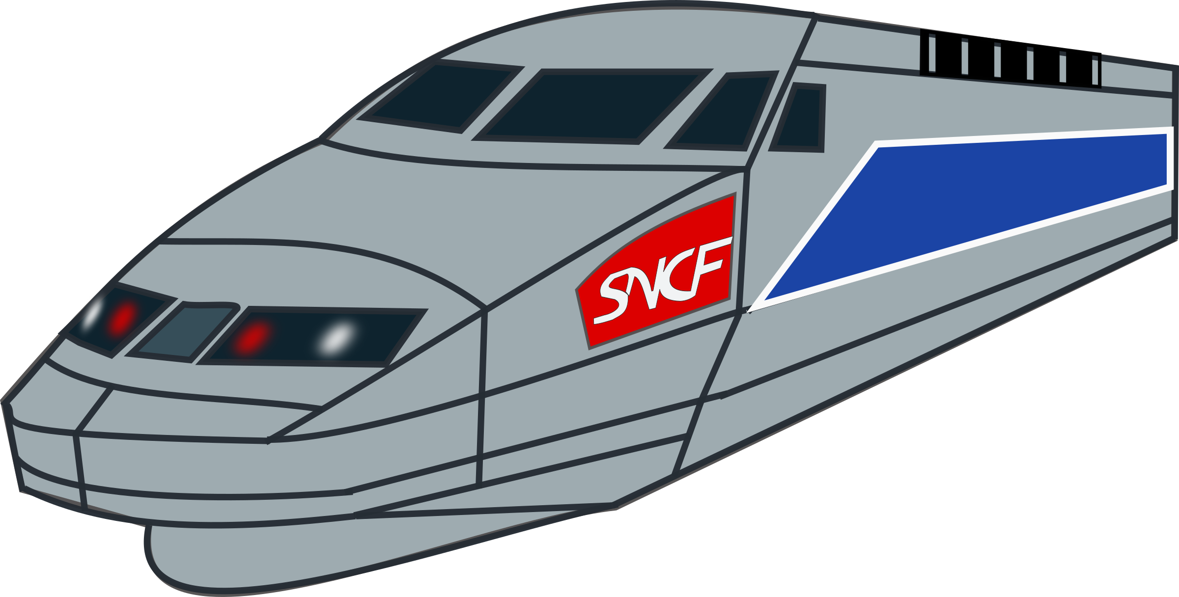 Locomotive Train Clip Art Clipartix - Train Sncf Clipart (2400x1216)