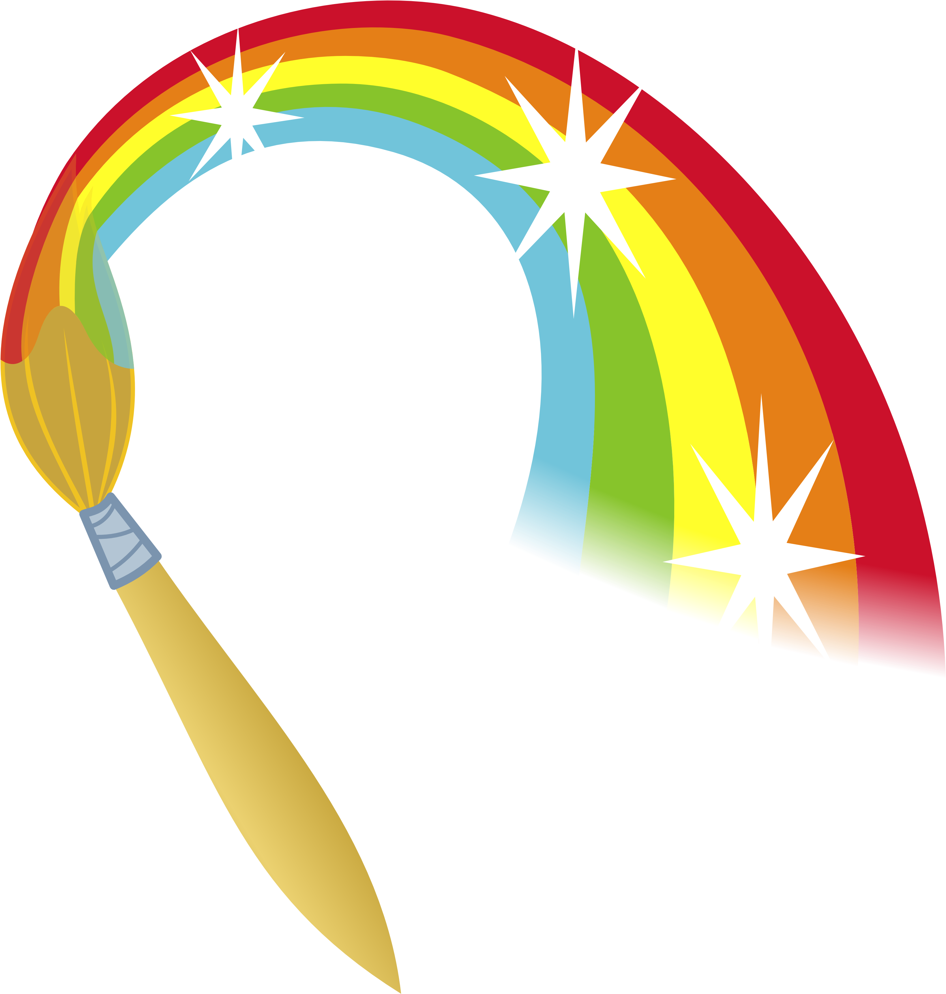 Paintbrush Clipart The Cliparts - Rainbow Paintbrush Clipart (4000x4000)