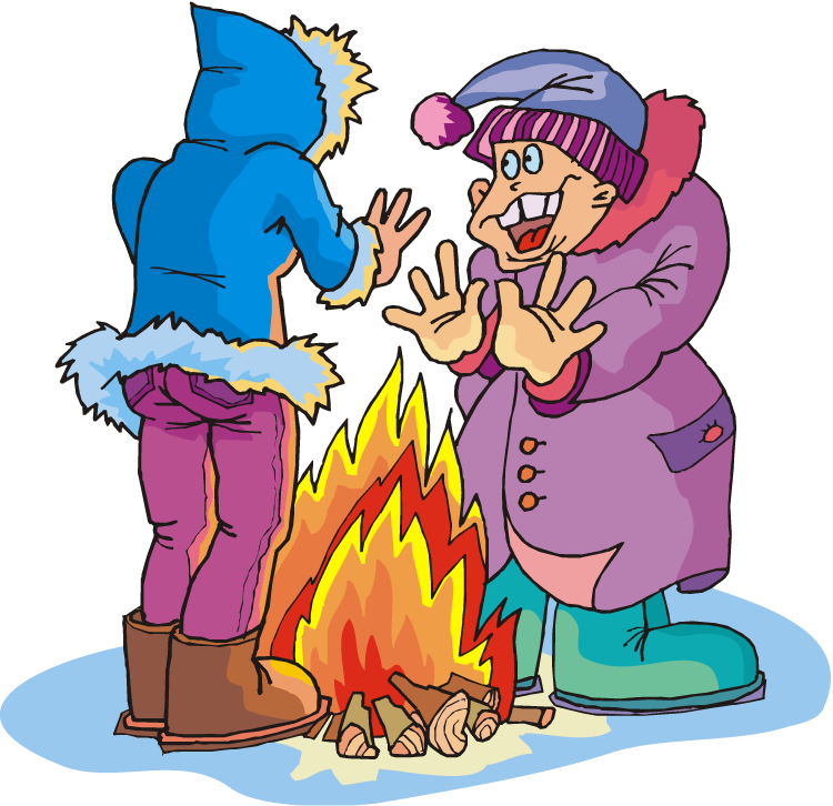 Bonfire Clipart Winter - Cold Hands Clip Art (750x726)