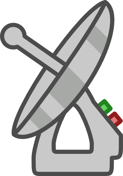 Free Vector Simple Space Platform Game Stuff Clip Art - Dish Antenna Clip Art (420x597)