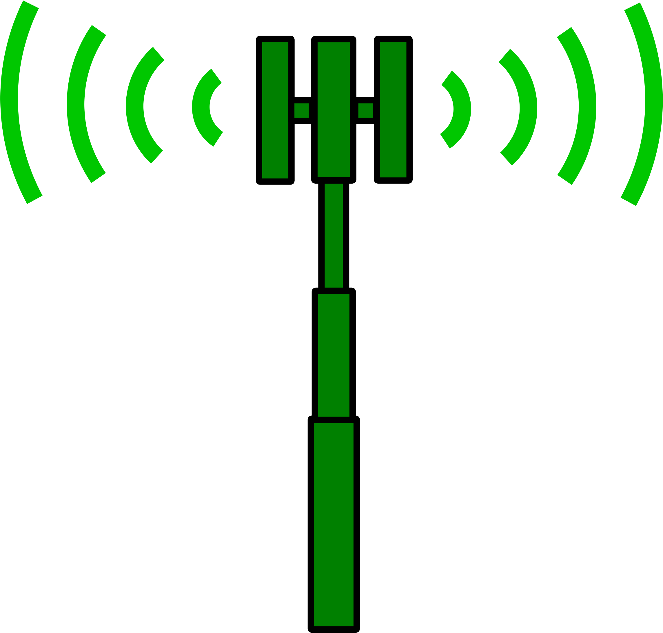 Site Transmitter - Cell Phone Tower Clip Art (2400x2313)