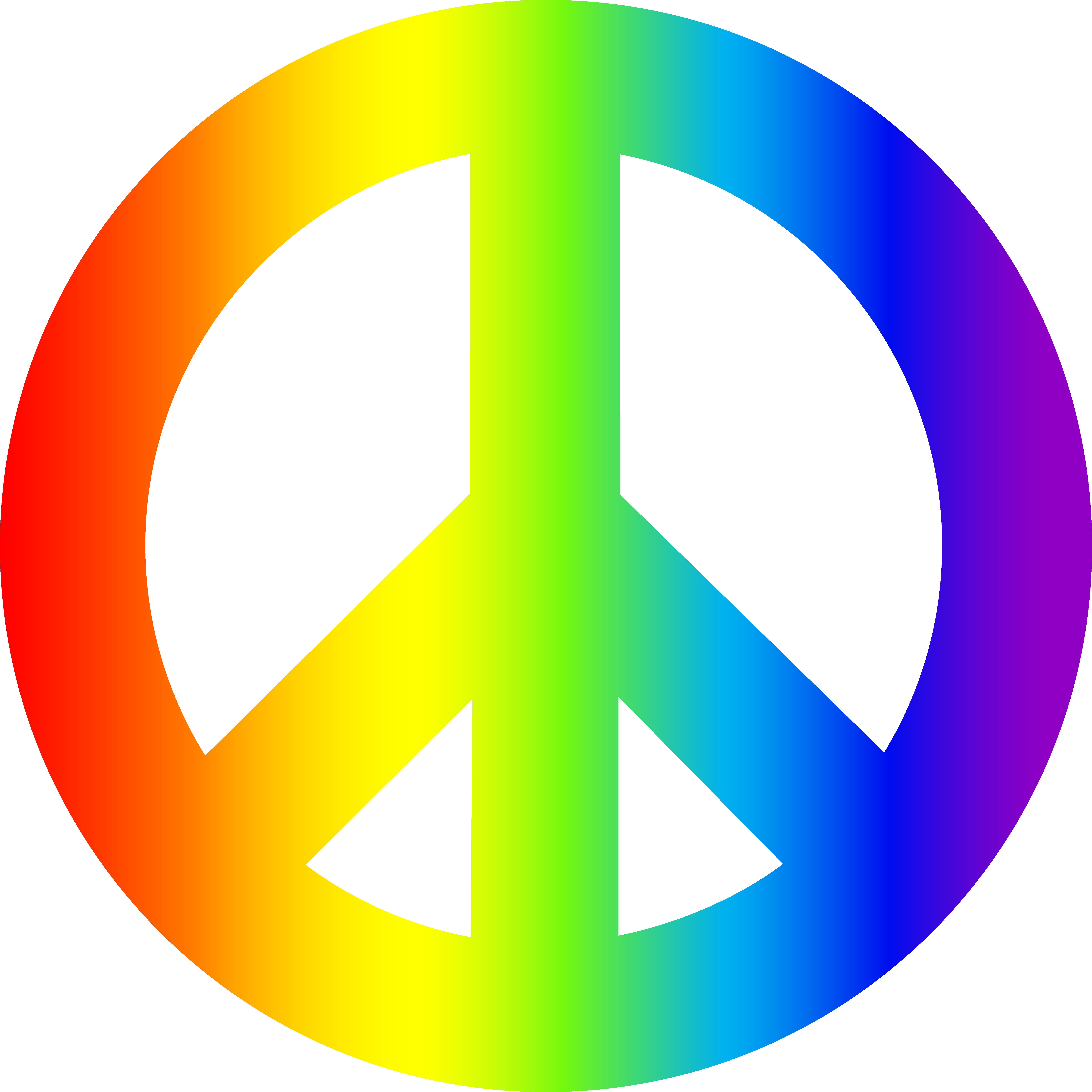 Peace Sign Rainbow Clipart - Peace Sign Rainbow Clipart (7192x7192)