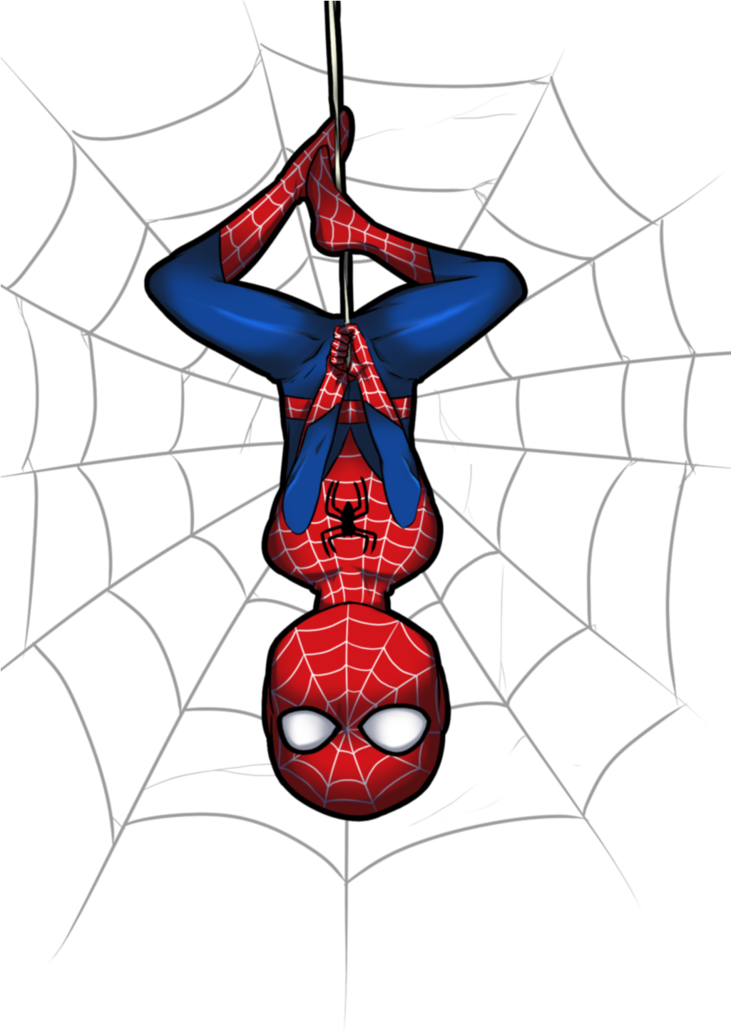 Spiderman Clipart Little - Spider Man Web Clipart (1024x1464)