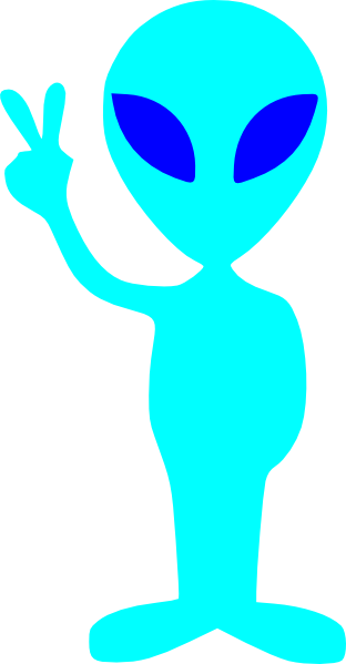 Free Alien Clipart Space Aliens Image - Blue Alien Clipart (312x599)