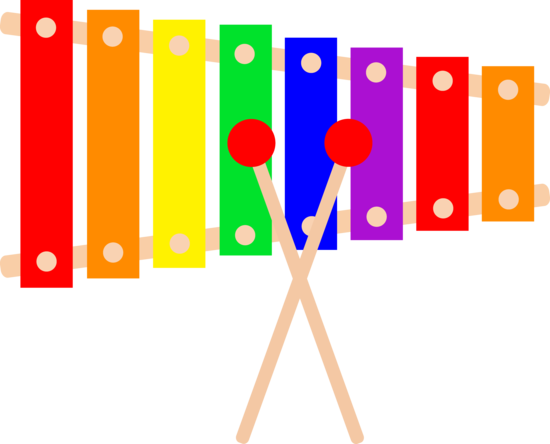 My Free Clip Art Of A Colorful Xylophone Musical Instrument - Xylophone Clipart (550x444)