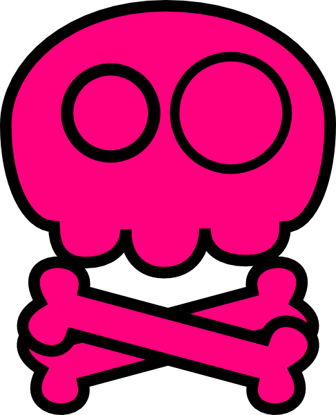Pink Skull Clip Art - Punk (pink) Baby Blanket (486x600)