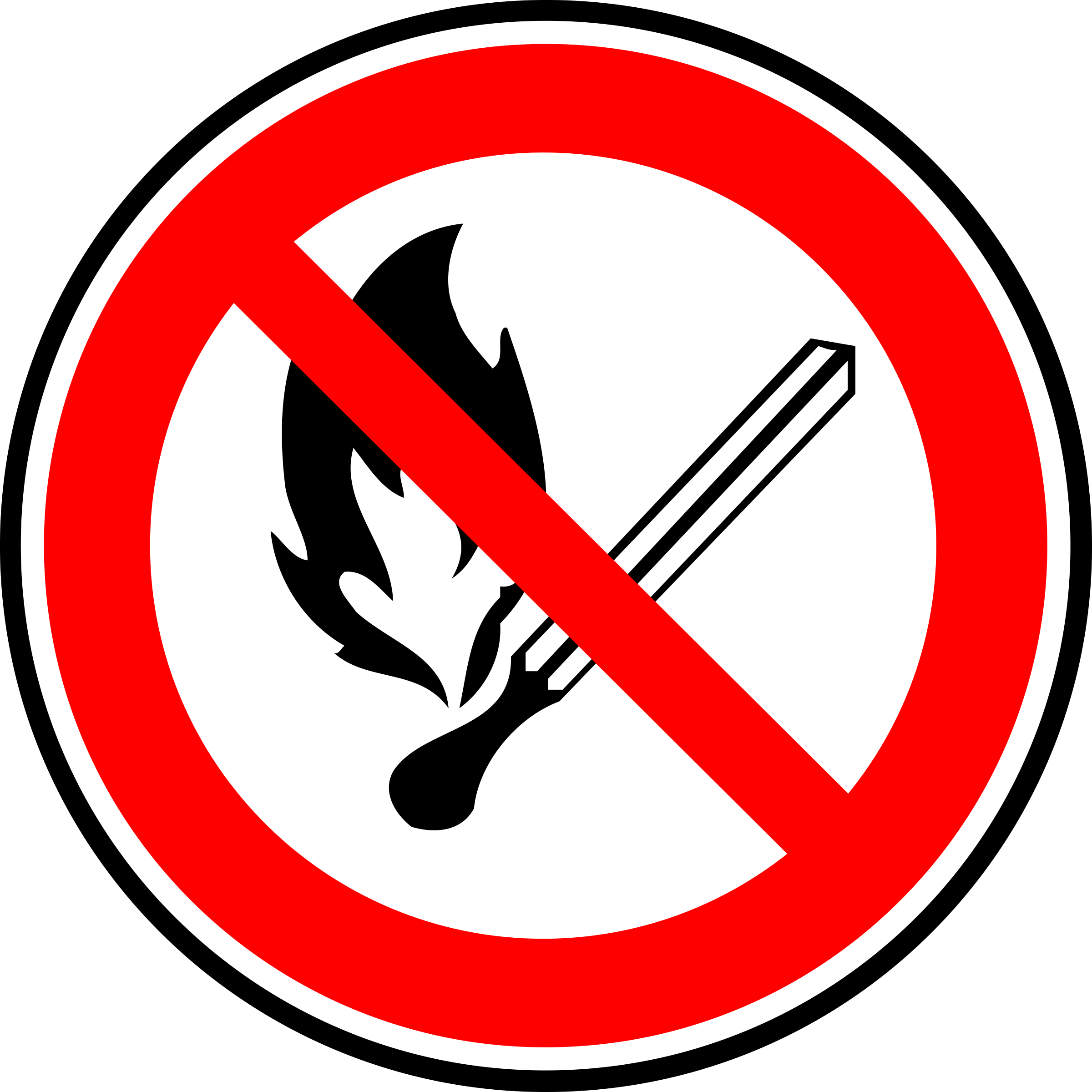 Match Clipart On Fire - Dont Play With Fire Sign (2400x2400)