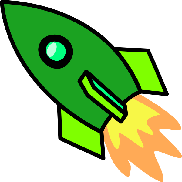 Green Rocket Clip Art - Rocket Ship Cut Out (600x600)