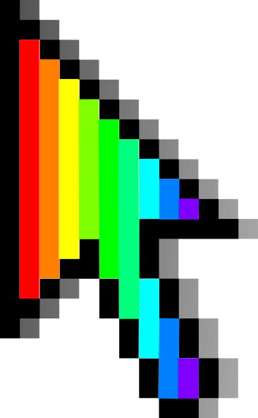 Rainbow Mouse Clip Art - Mouse Pointer Png (366x592)