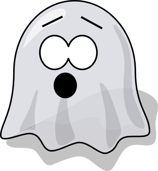 Scared Ghost Clip Art - Animated Ghosts Clip Art (552x598)