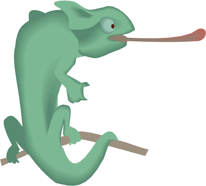 Lizard Clipart - Parts Of A Chameleon (750x689)