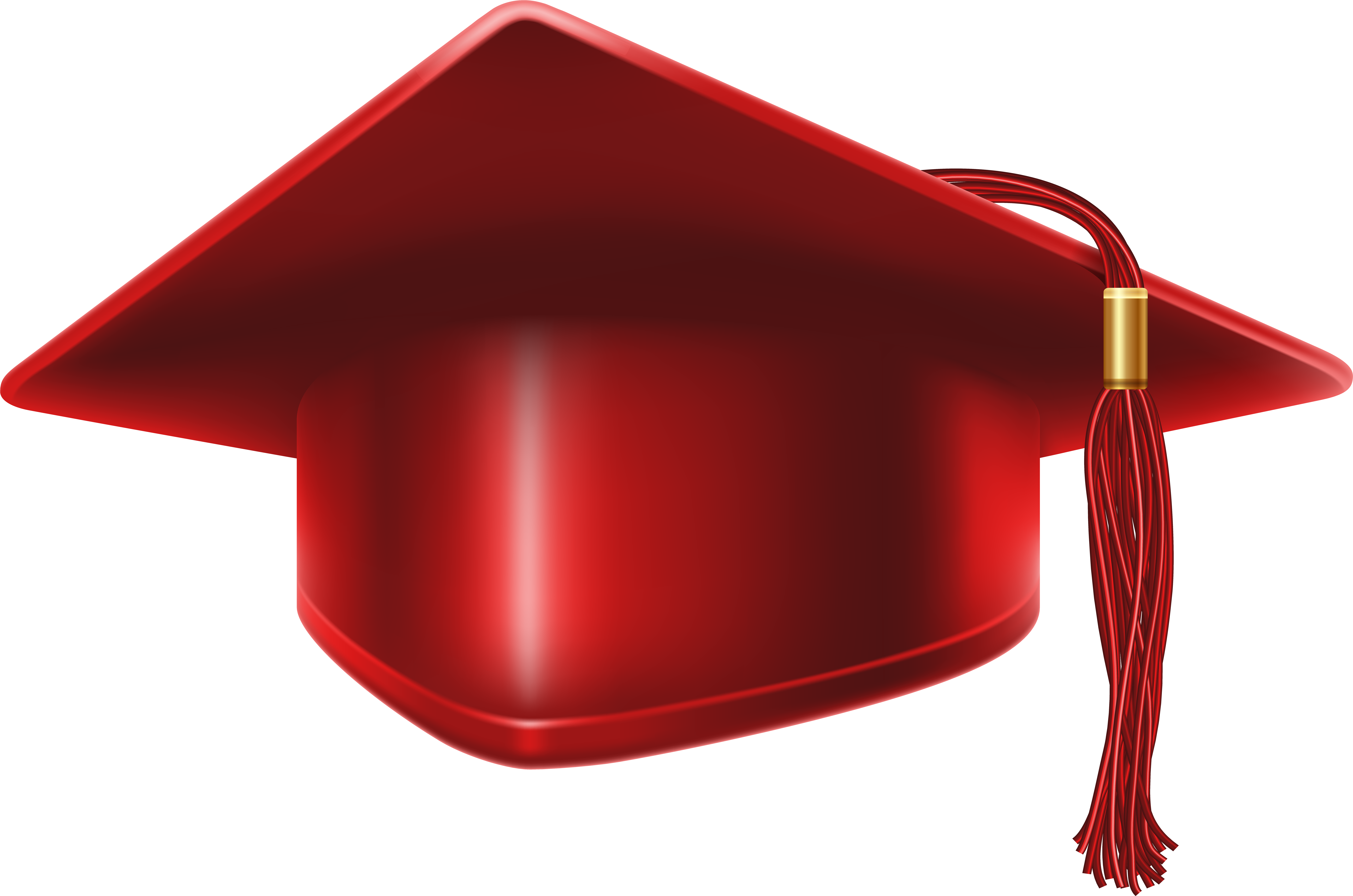 Red Graduation Cap Clip Art Image - Red Graduation Cap Png (8000x5390)