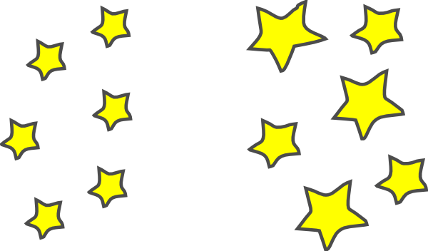 Cluster Of Stars Clip Art - Star Cluster Clipart (600x352)