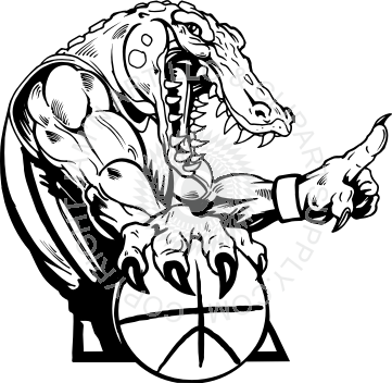 Gator Basketball Clip Art - Florida Gators Men's Basketball (361x352)