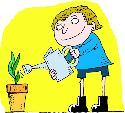 Watering Plant - Give Water To Plants (400x361)