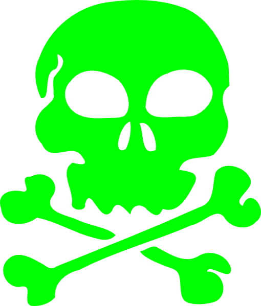Skull Green Clip Art - Cafepress Blue Skull And Crossbones Baby Blanket (510x599)