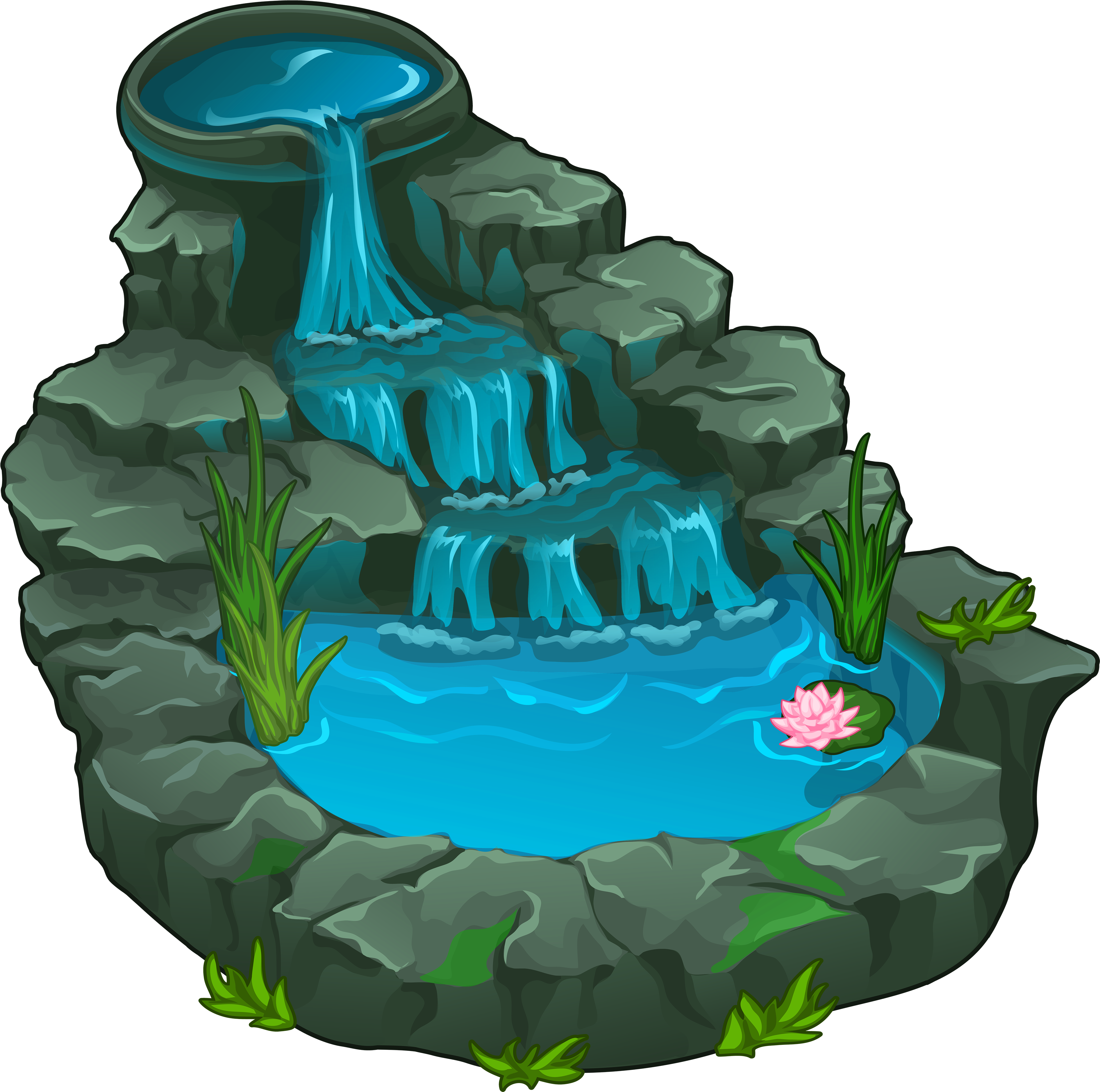 Water Fall Clipart Waterfall Png Clipart Clip Art Out - Waterfall Clipart Png (4000x3954)