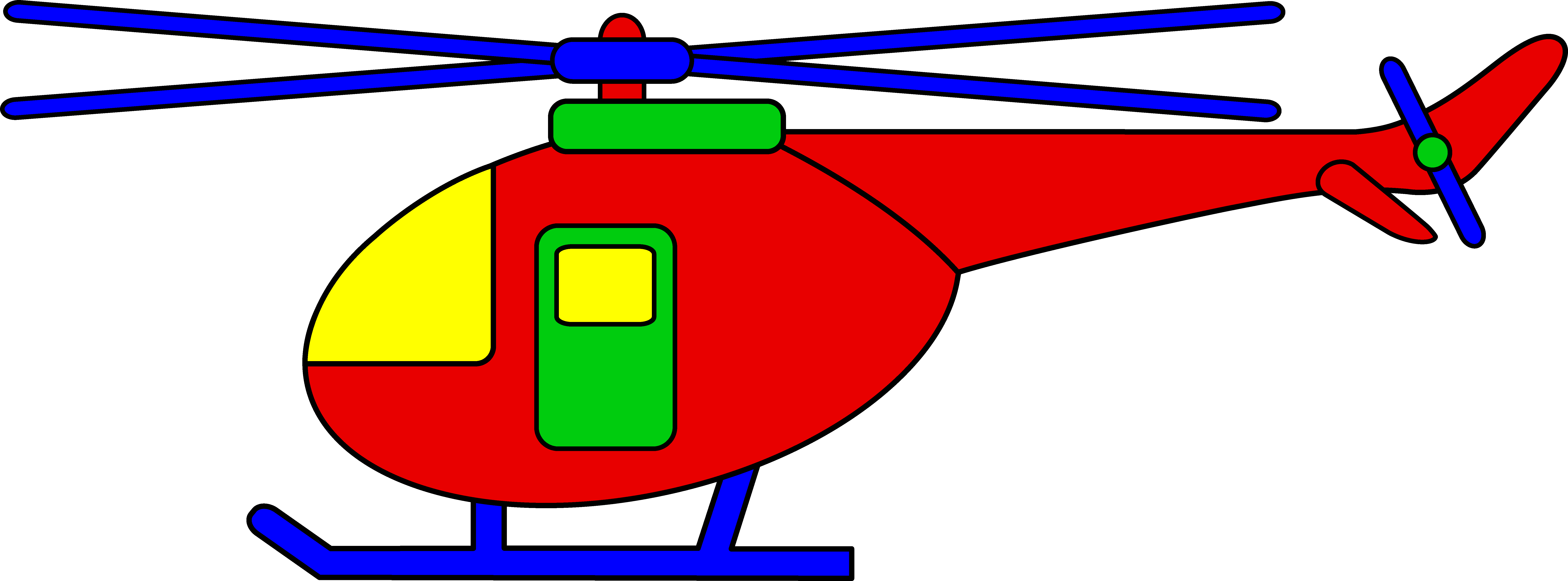 Helicopter Clipart - Clipart Image Of Helicopter (8532x3160)