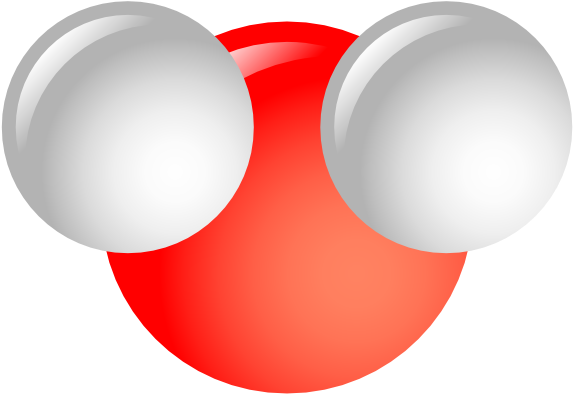 Free Vector Water Molecule Clip Art - Oxygen Molecule Clip Art (600x432)