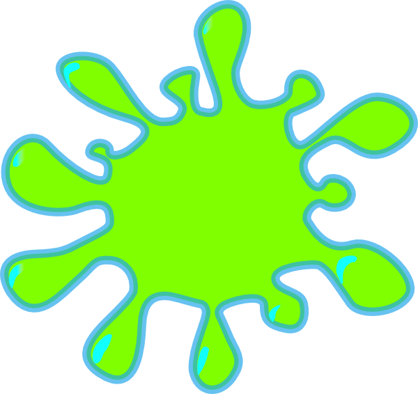 Lime Splash Clip Art At Clker - Color Splash Clip Art (600x566)