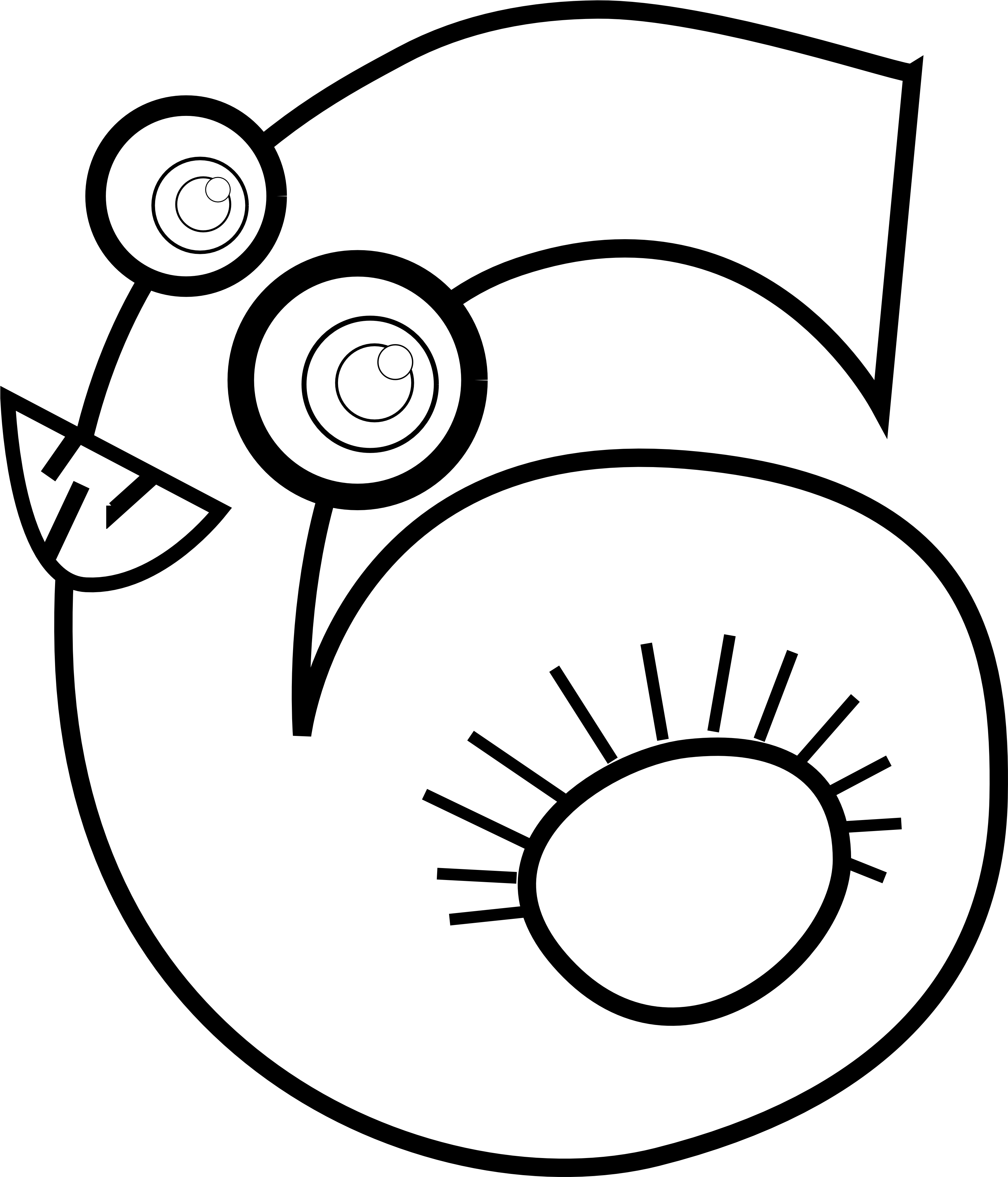 Clipart - Number 6 Clipart Black And White (3333x3847)