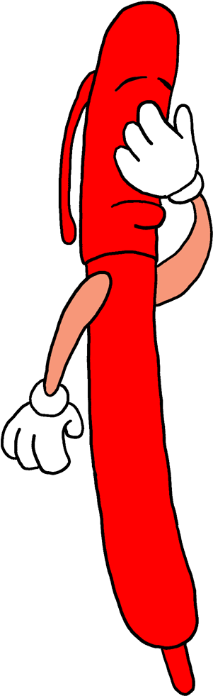 Red Pen - Pen With A Face (312x992)