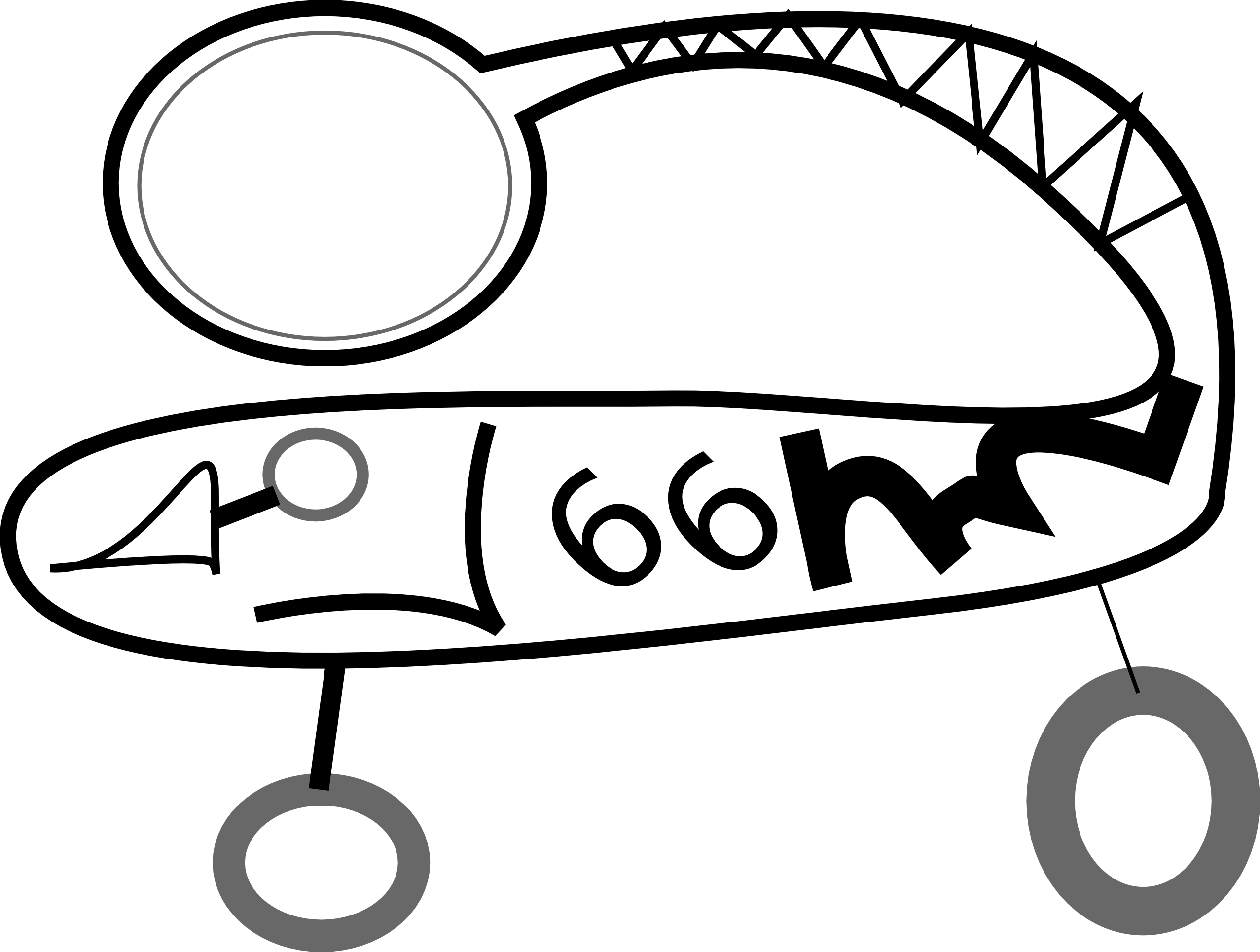 Brick Black And White Clipart - Car (2555x1930)