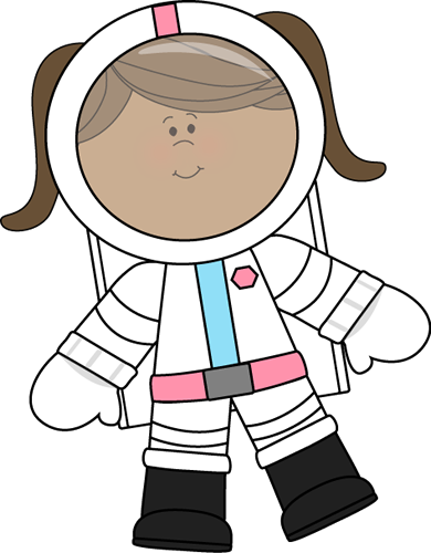 Girl Astronaut Floating - Astronaut Clip Art (390x500)