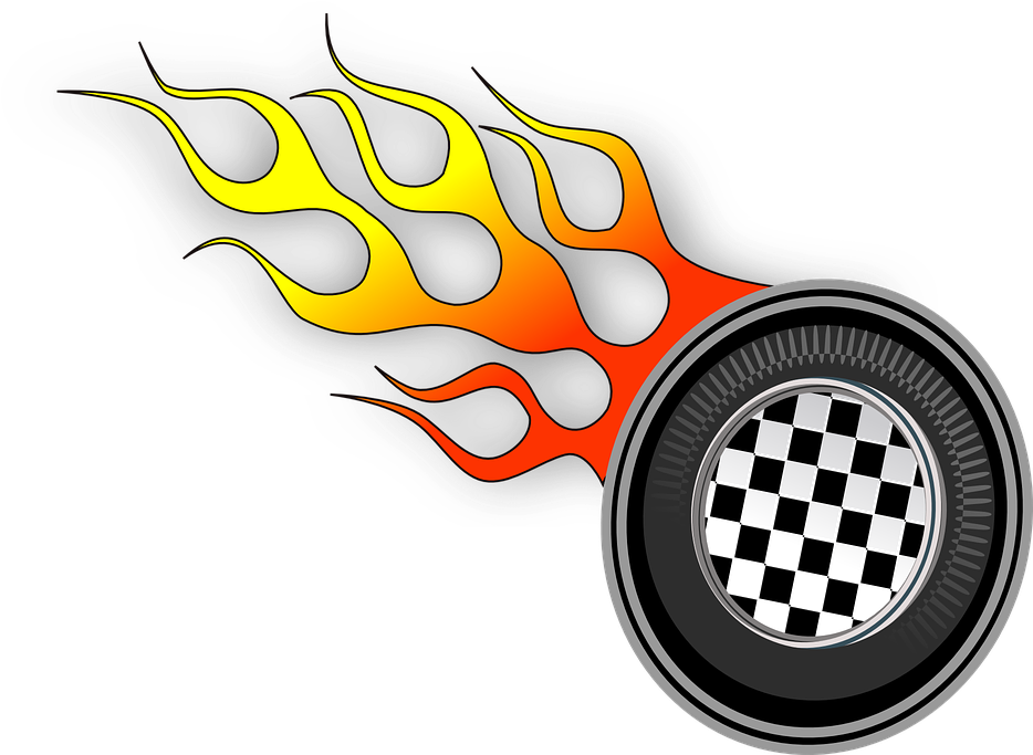 Racing Wheel, Flaming, Flame, Wheel - Hot Wheels (960x710)