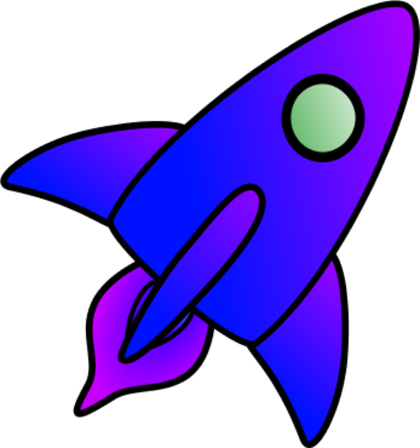 Astronaut Rocket Clipart Page 2 Pics About Space - Blue Rocket Clipart (600x640)