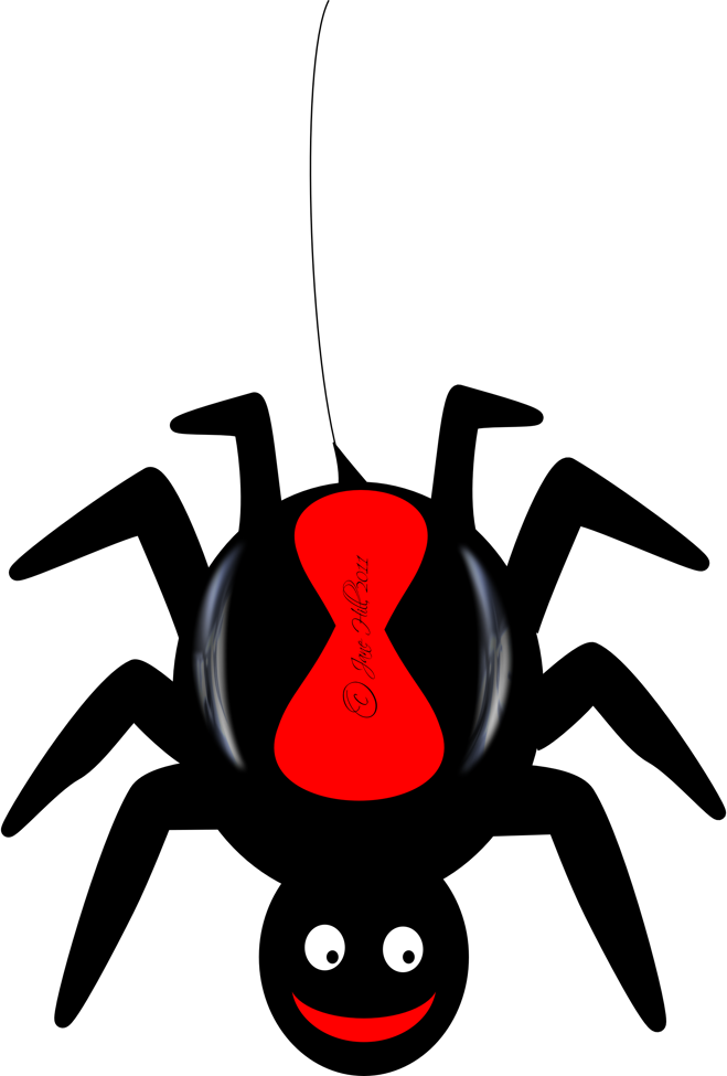 Spider Clipart Images 8 Spider Clip Art Vector Image - Redback Spider Cartoon (659x975)