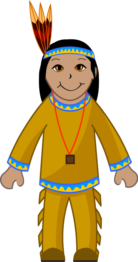 Indian Clip Art - Native American Indian Clipart (459x871)