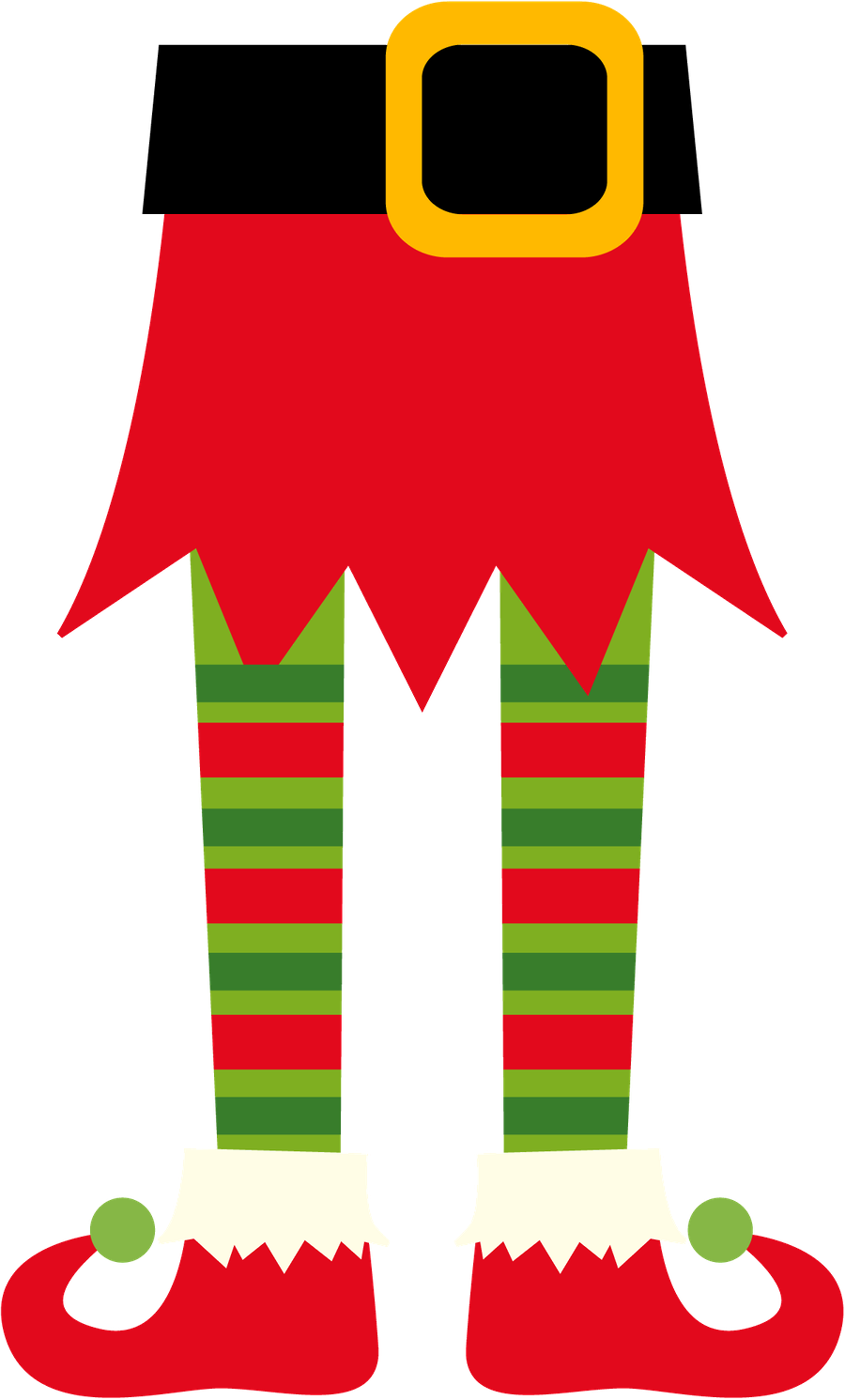 Christmas Elf Clip Art - Elf Legs Clipart (900x1491)