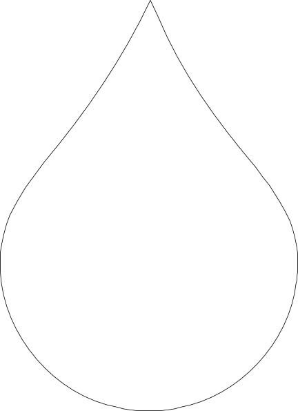 Download - Water Drop Vector White (432x595)