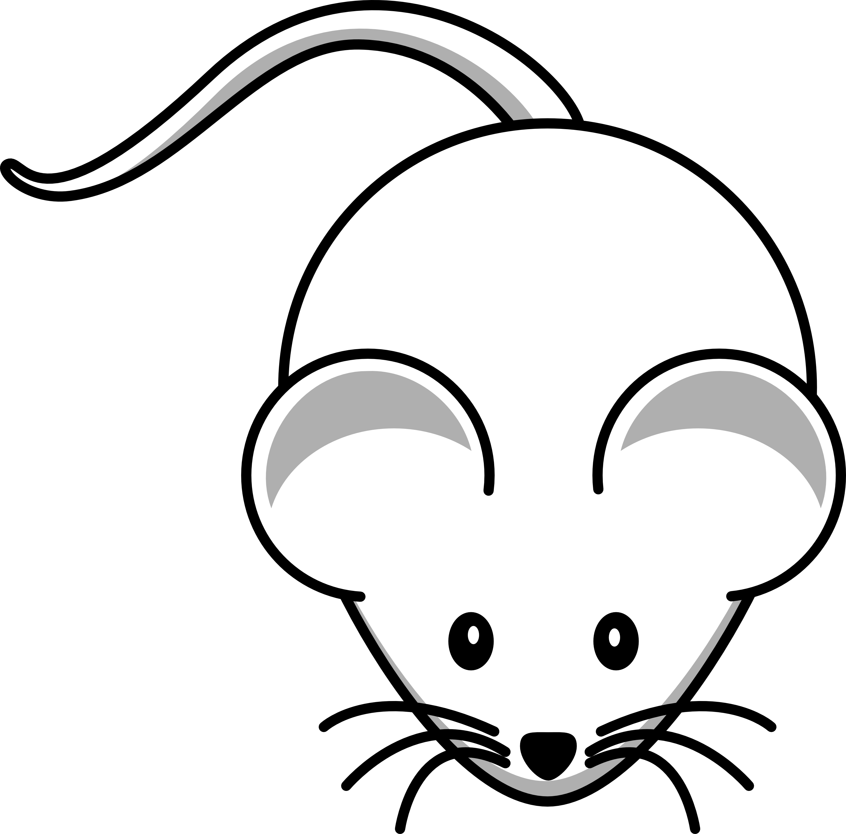 Mouse - Clipart - Black - And - White - Raton Para Dibujar Facil (3333x3287)