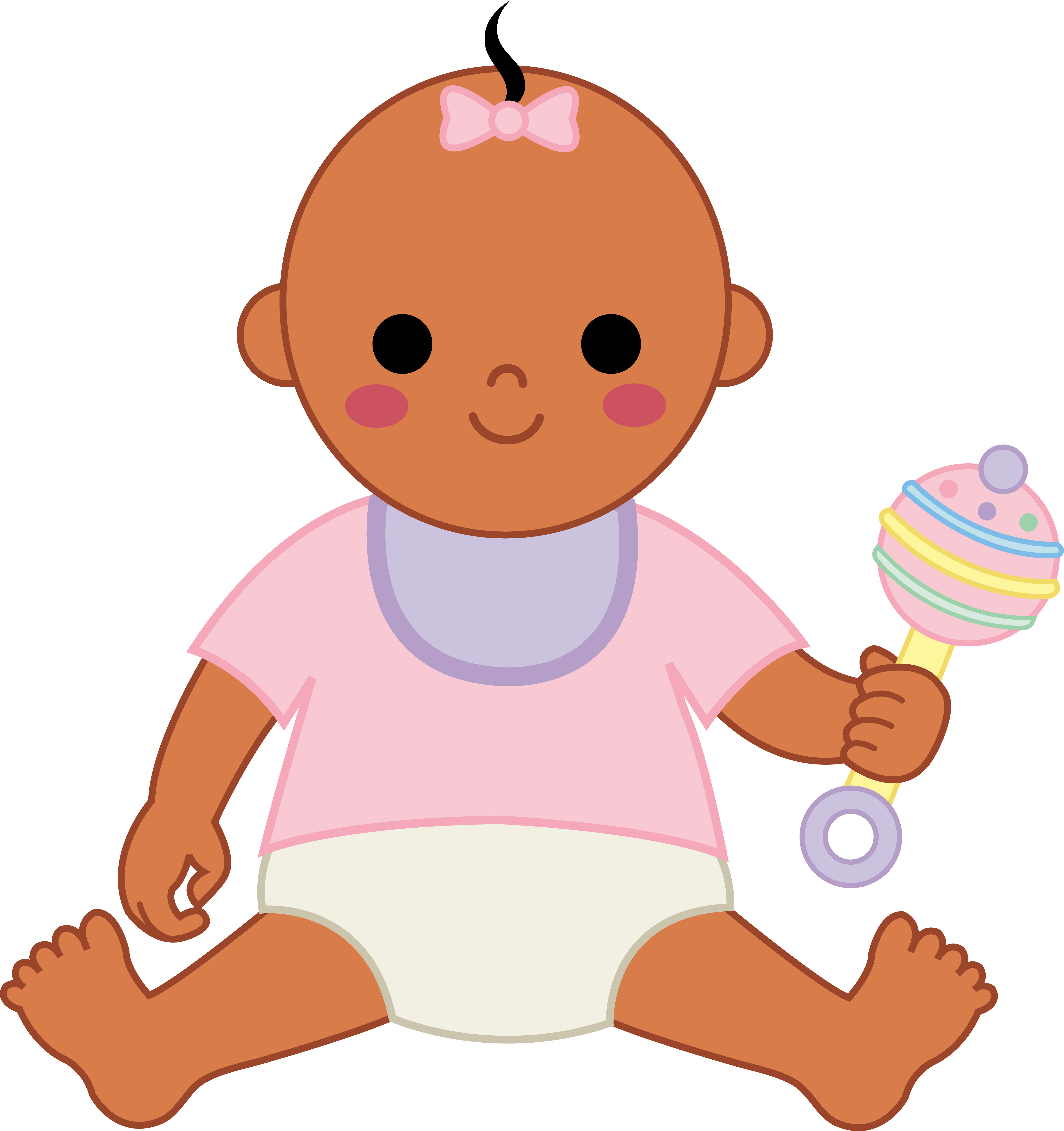 Free Clip Art Baby Borders - Clip Art Baby Doll (5177x5502)