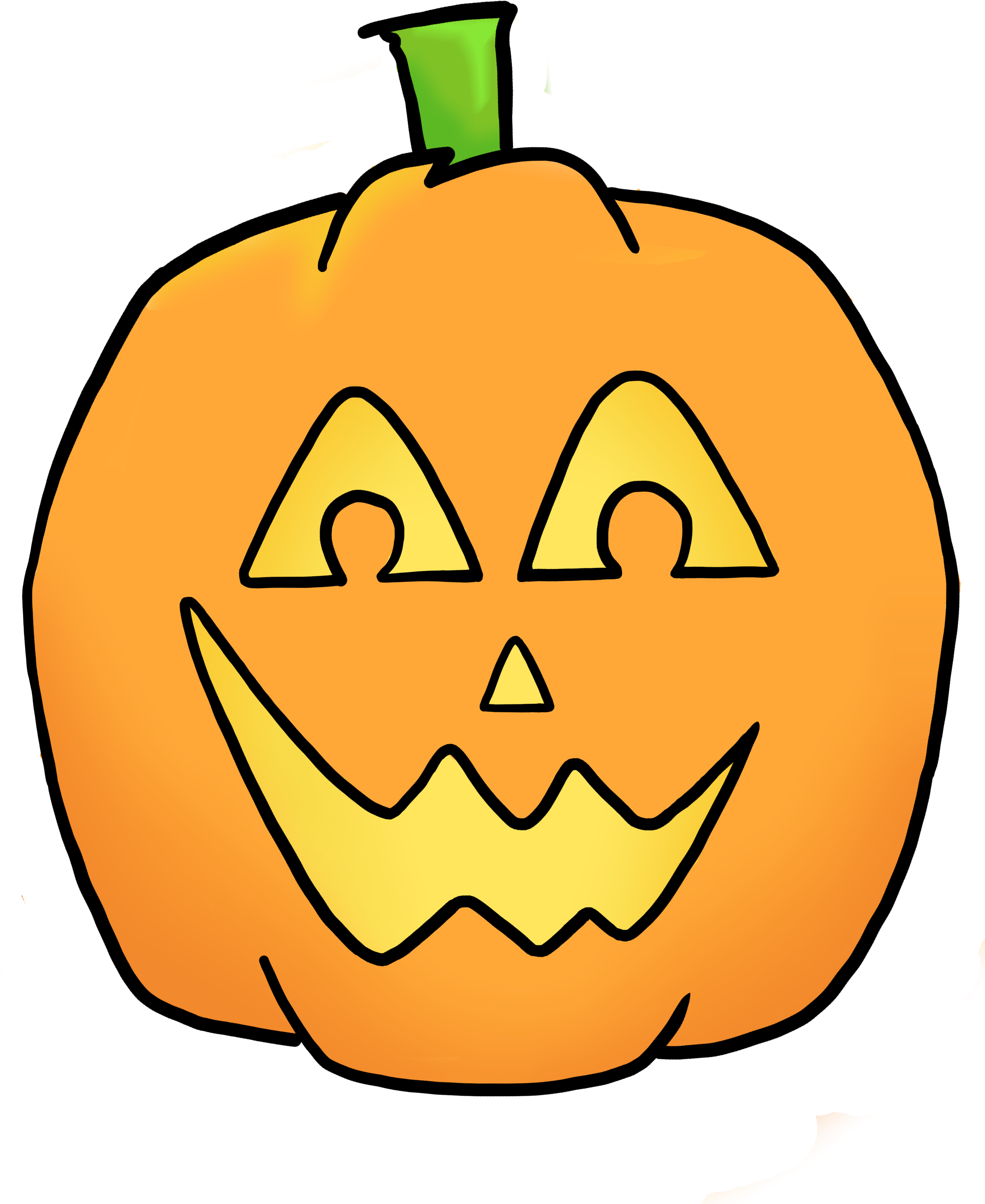 Jack O Lantern Face Clip Art - Scared Pumpkins (3000x4000)