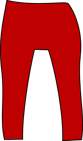 Kids Pants Clipart - Red Pants Clipart (354x599)