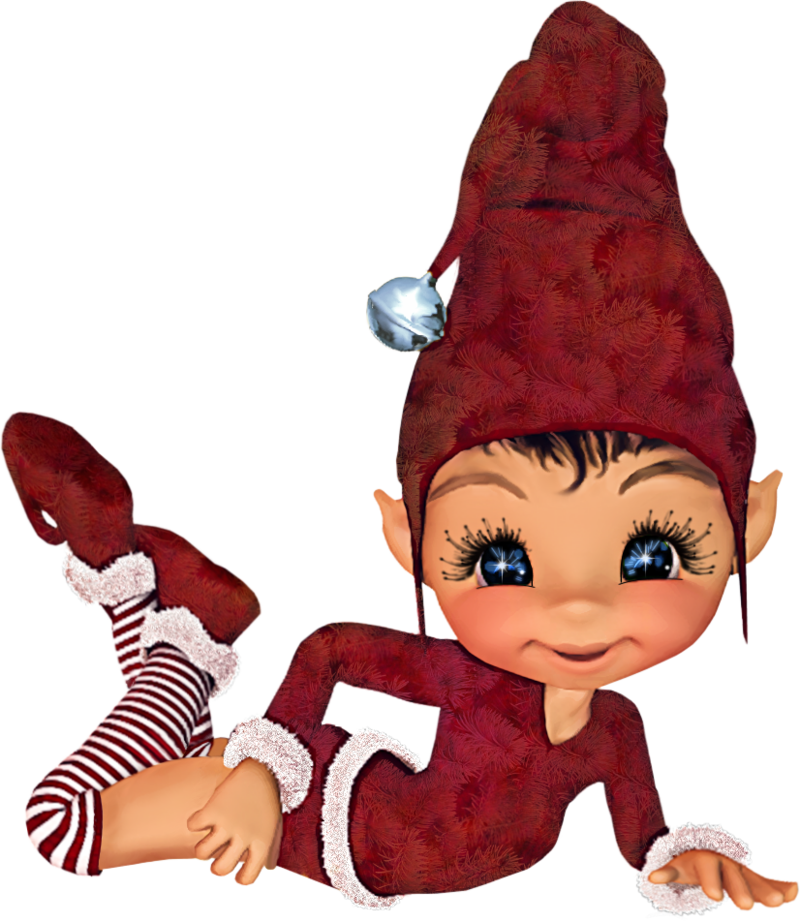 Christmas Elf Blue-silver By Myriadelle On Clipart - Christmas Elf Transparent (800x922)